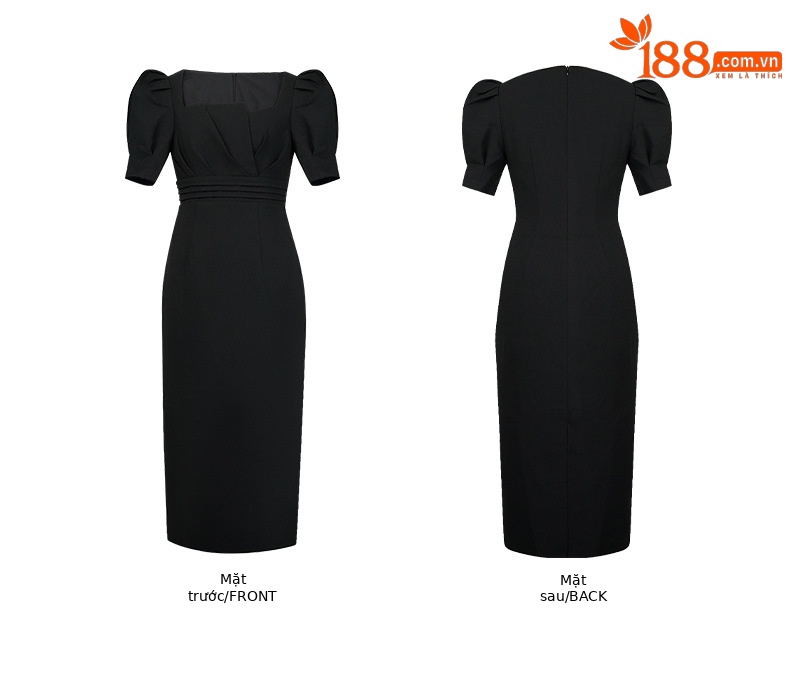 Váy bodycon dài ôm dáng thanh lịch mùa hè dành cho nữ — Màu đen chi tiết 4
