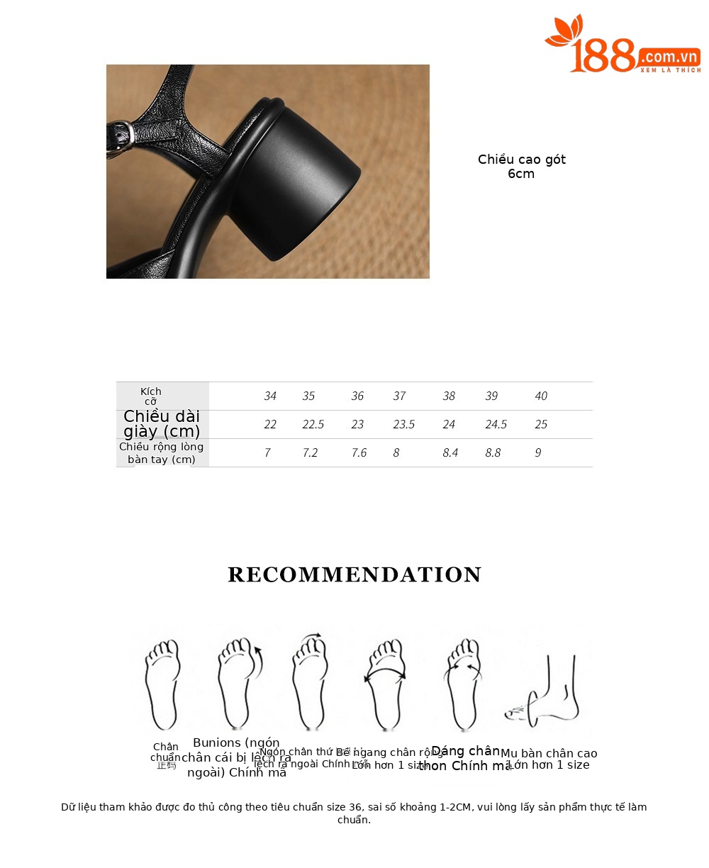 Sandal nữ da cừu mũi cá hở gót, đế dày gót thô 9 cm, quai ngang một dây — đen chi tiết 4