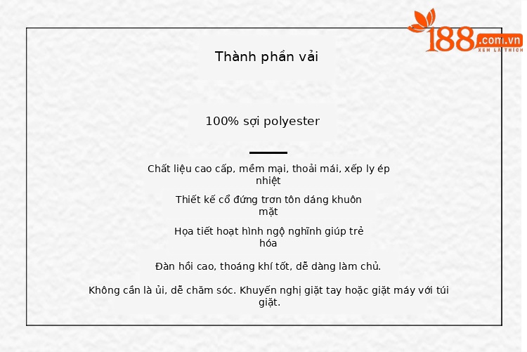 Áo phông cổ đứng in họa tiết hoạt hình, tay ngắn, xếp ly tôn dáng — Màu đen, màu xanh nhạt, Màu trắng be, Màu xám chi tiết 3