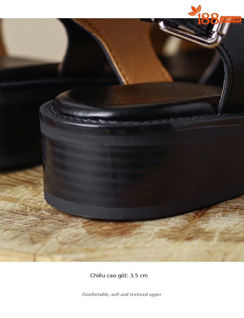 Dép sandal nữ quai chữ T dệt đế mềm phong cách retro — nâu chi tiết 12