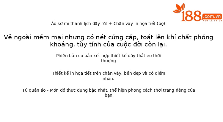 Bộ đồ thời trang hè 2025 áo sơ mi ngắn tay thắt eo kèm chân váy hai mảnh nữ MZ688 — màu xanh hải quân, quả cam chi tiết 1
