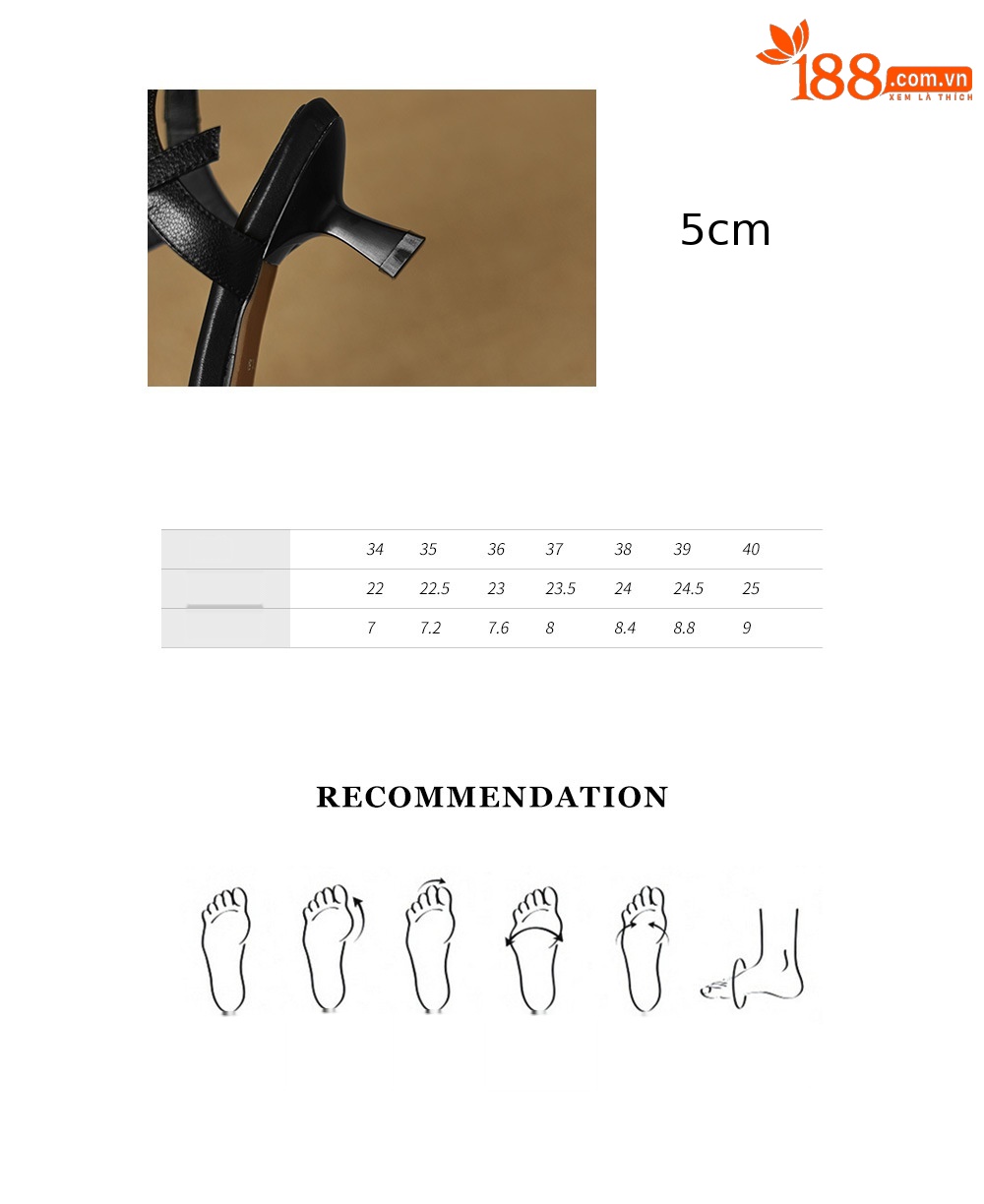 Sandal nữ quai ngang hở mũi gót vuông 5 cm da cừu nơ bướm — Màu đen chi tiết 4