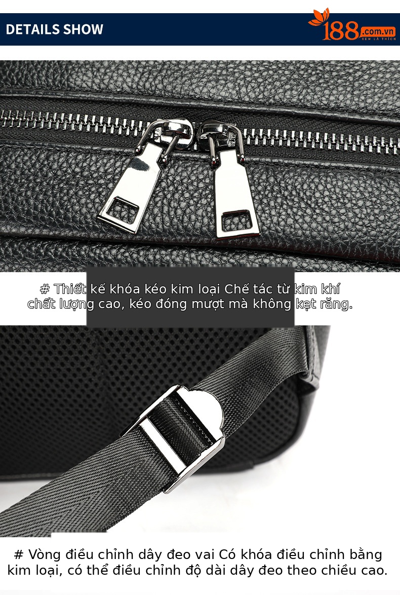 Ba lô nam công sở da bò cao cấp, đựng laptop 15 inch, dung tích lớn — 2348 Màu đen, 2349 màu đen, 2350 màu đen, 2351 Màu đen chi tiết 32