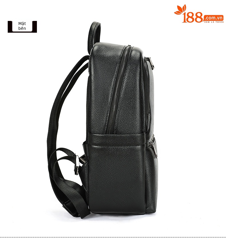 Ba lô nam công sở da bò cao cấp, đựng laptop 15 inch, dung tích lớn — 2348 Màu đen, 2349 màu đen, 2350 màu đen, 2351 Màu đen chi tiết 49