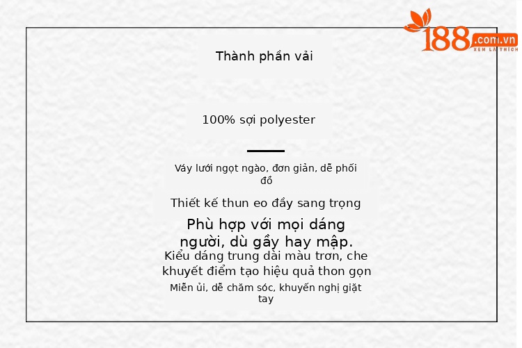 Chân váy lưới xòe chữ A cạp chun dài midi mùa hè — Màu xanh lam nhạt, Màu xanh cỏ, Màu đen, Màu tím hồng chi tiết 3