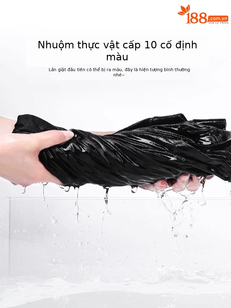 Quần short nữ dáng rộng ống suông chất vải mỏng mặc ngoài mùa hè — Màu đen (không có thắt lưng) chi tiết 1