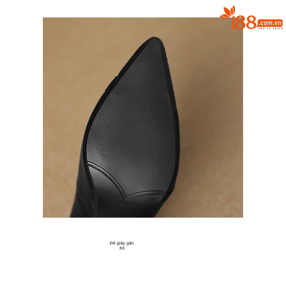 Giày cao gót nữ mũi nhọn cut out da cừu gót 5,5 cm — đen chi tiết 26