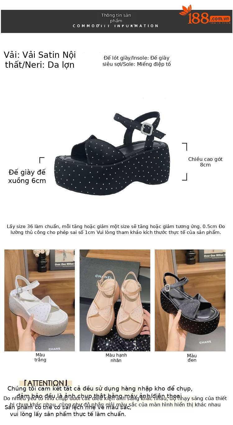 Sandal cao gót nữ đế dày hở mũi kiểu Pháp đính đá phong cách thơm nhỏ quai ngang La Mã gót nhọn — Màu đen, Màu trắng be, Màu mơ chi tiết 2