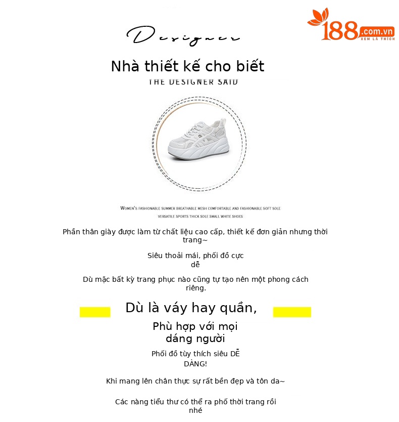 Giày sneaker nữ đế dày tăng chiều cao, phong cách thể thao thời trang, thiết kế đục lỗ thoáng khí mùa hè — M2896 màu trắng, M2896 màu xanh lam chi tiết 4