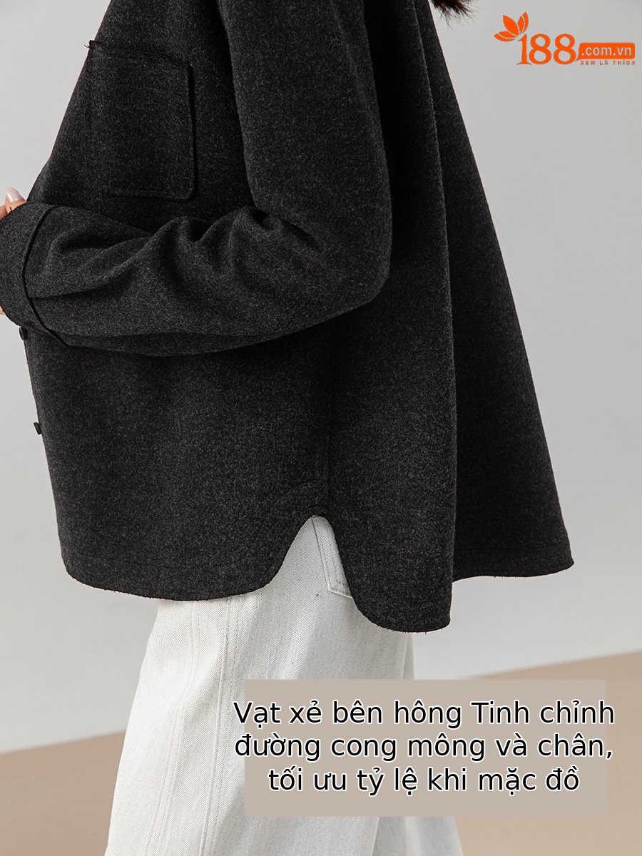 Áo cardigan nữ nhung ấm phong cách lười rộng rãi Xinge – Áo khoác len thu đông cao cấp dễ phối — Màu xám