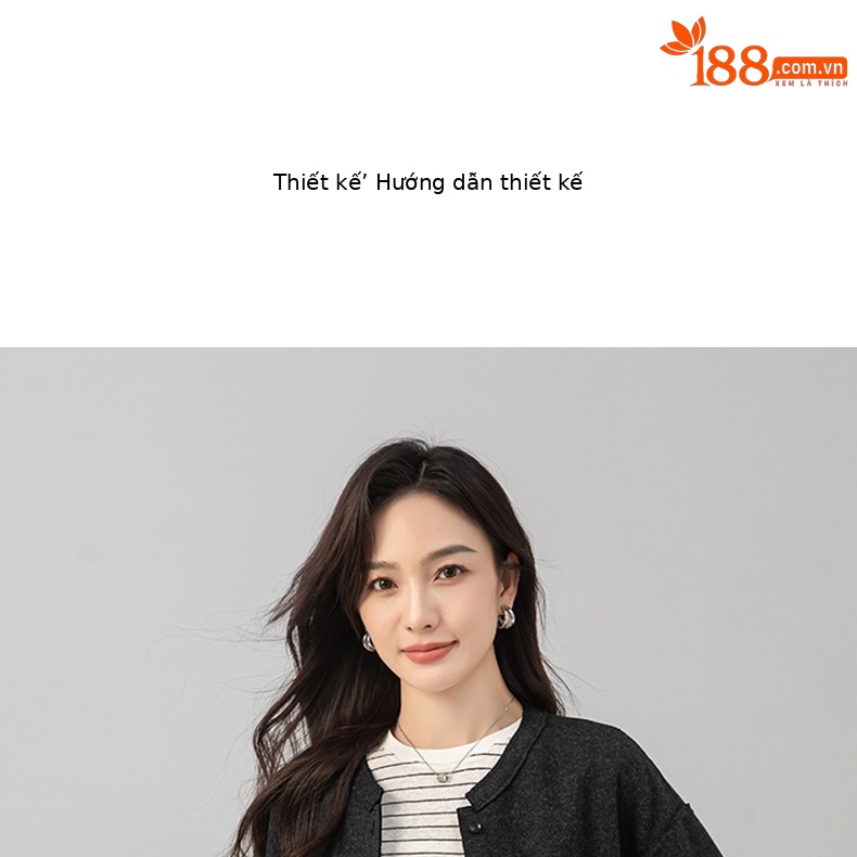 Áo cardigan nữ nhung ấm phong cách lười rộng rãi Xinge – Áo khoác len thu đông cao cấp dễ phối — Màu xám chi tiết 8