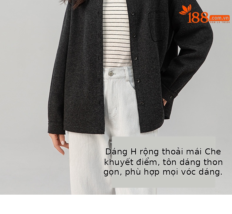 Áo cardigan nữ nhung ấm phong cách lười rộng rãi Xinge – Áo khoác len thu đông cao cấp dễ phối — Màu xám chi tiết 9