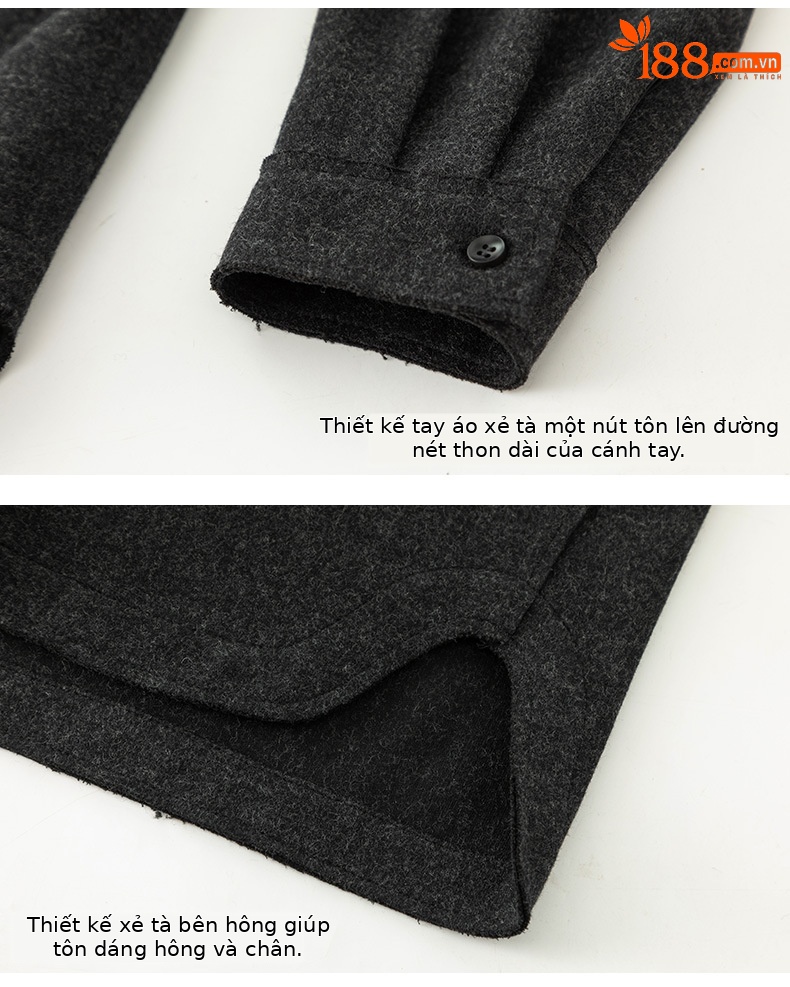 Áo cardigan nữ nhung ấm phong cách lười rộng rãi Xinge – Áo khoác len thu đông cao cấp dễ phối — Màu xám chi tiết 17