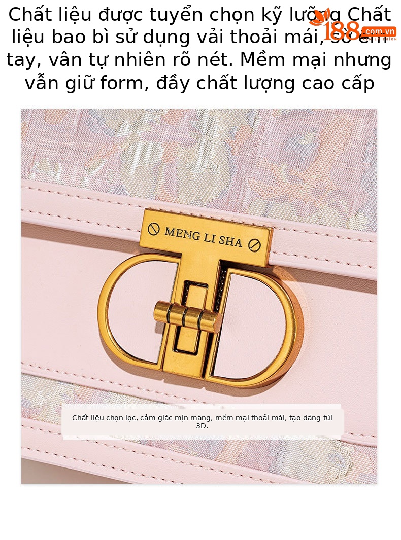 Túi đeo chéo nữ phong cách Hàn Quốc dáng hộp nhỏ, phối màu tương phản, dung tích lớn, quai xích chi tiết 6