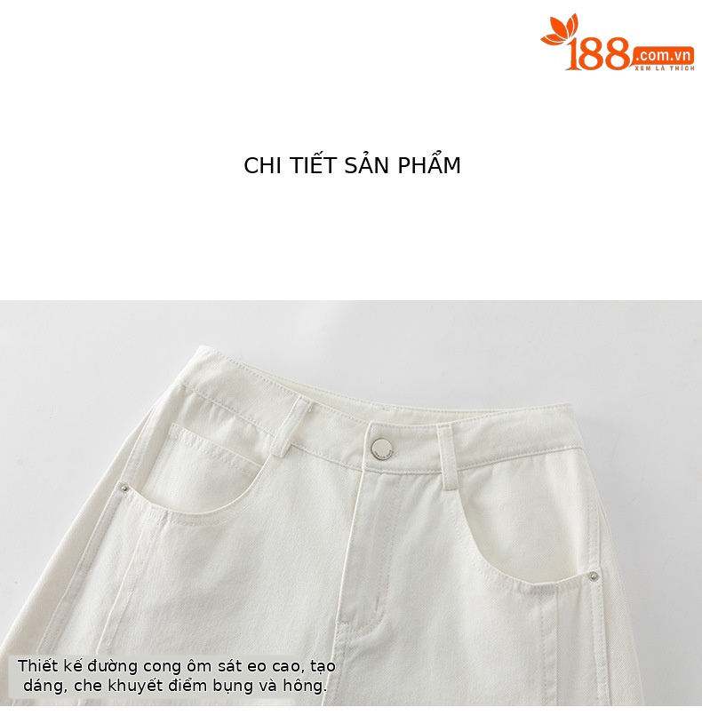Quần jean nữ cạp cao ống rộng dáng xòe phong cách Hàn Quốc — màu xám mát mẻ chi tiết 14