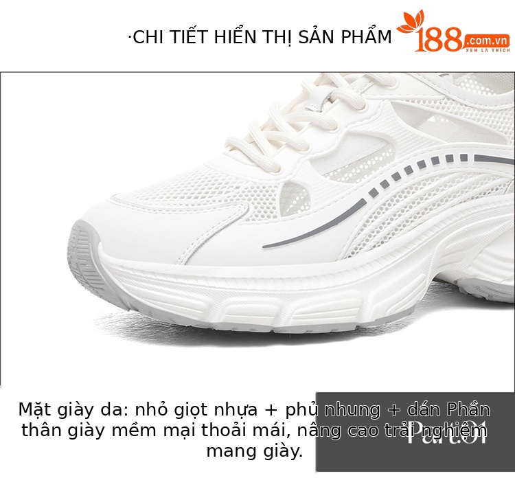 Giày sneaker nữ đế dày mùa hè 2025 đa năng đế mềm êm chân — 7252 gót xanh cao 5cm, 7252 màu xám gót cao 5cm chi tiết 15