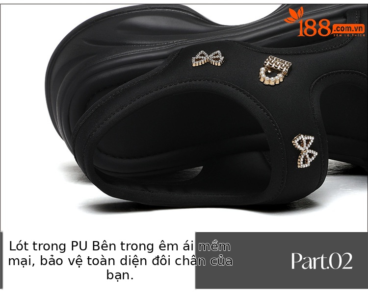 Dép sandal nữ đế dày rỗng mùa hè 2025 đế nêm tăng chiều cao quai Velcro — 7205 thẻ xanh và 5cm, 7205 đen và 5cm chi tiết 16
