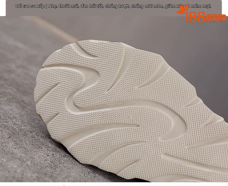 Giày sneaker nữ chunky đế dày da bò lưới thoáng khí — màu vàng chi tiết 7
