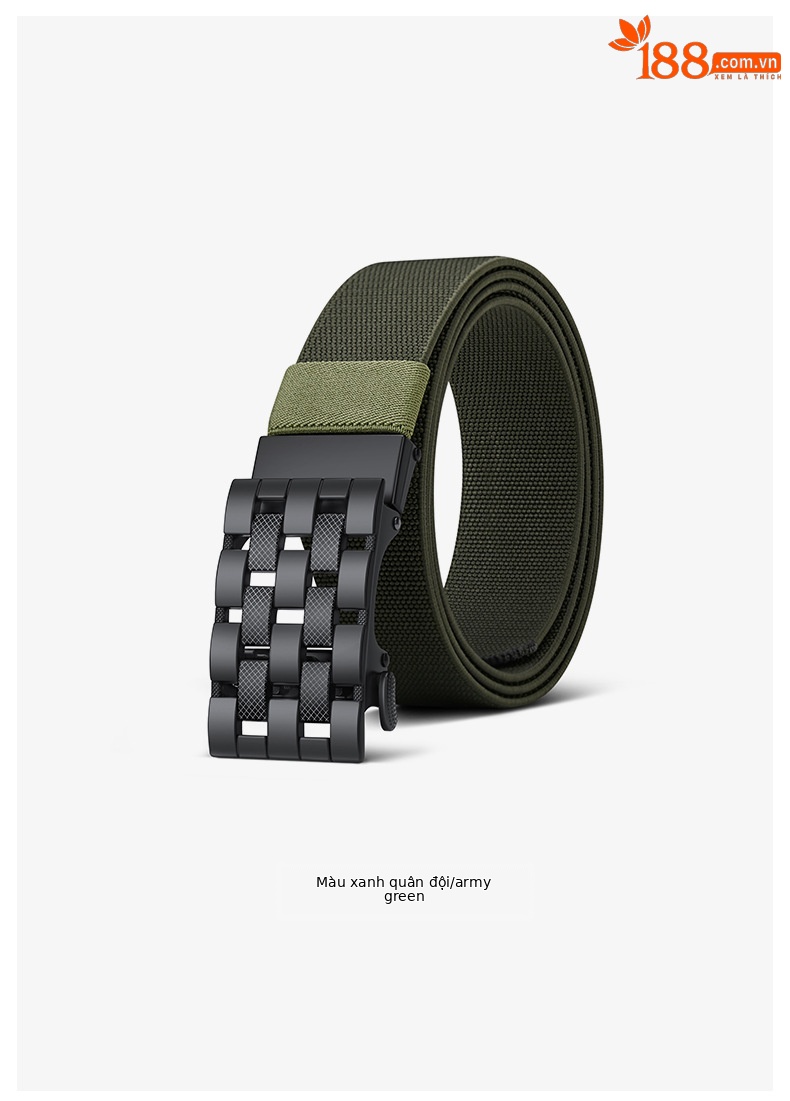 Thắt lưng nam nylon không răng khóa tự động hợp kim co giãn thoáng khí thể thao ngoài trời chi tiết 13