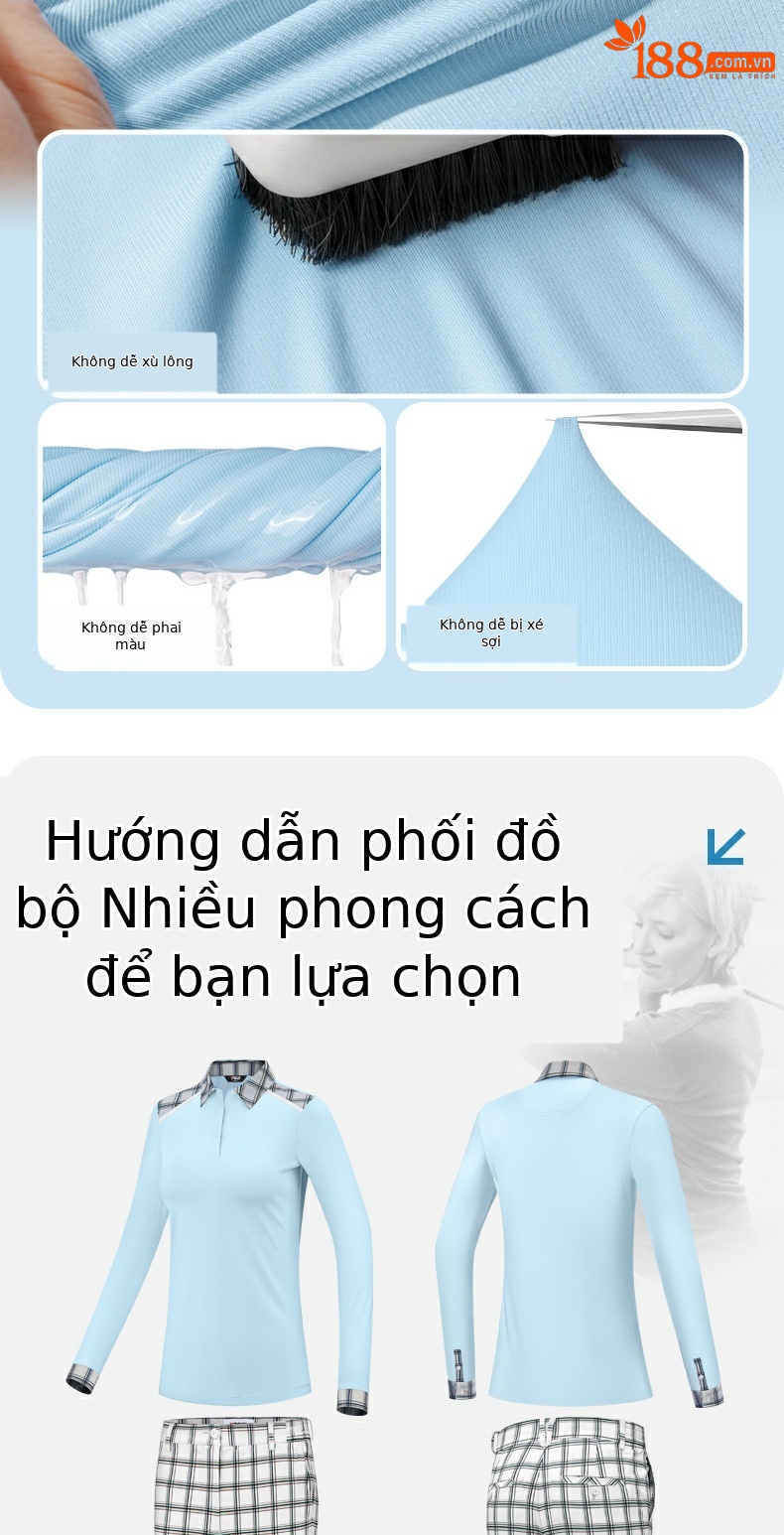 Bộ đồ caddie nữ YF853 KUZ210 gồm áo sơ mi dài tay và quần ca rô — [Áo sơ mi xanh nhạt và quần ca rô xanh xám] Bộ đồ caddie nữ YF853 KUZ210, Nếu bạn cần [cùng phong cách quần áo nam], vui lòng liên hệ với dịch vụ khách hàng để tùy chỉnh, [Áo sơ mi xanh lam nhạt quần ca rô trắng xanh lục] Bộ đồ caddie nữ YF853 KUZ210, [Áo màu xanh nhạt và quần màu xanh nhạt] Bộ đồ caddie nữ YF853 KUZ210 chi tiết 7