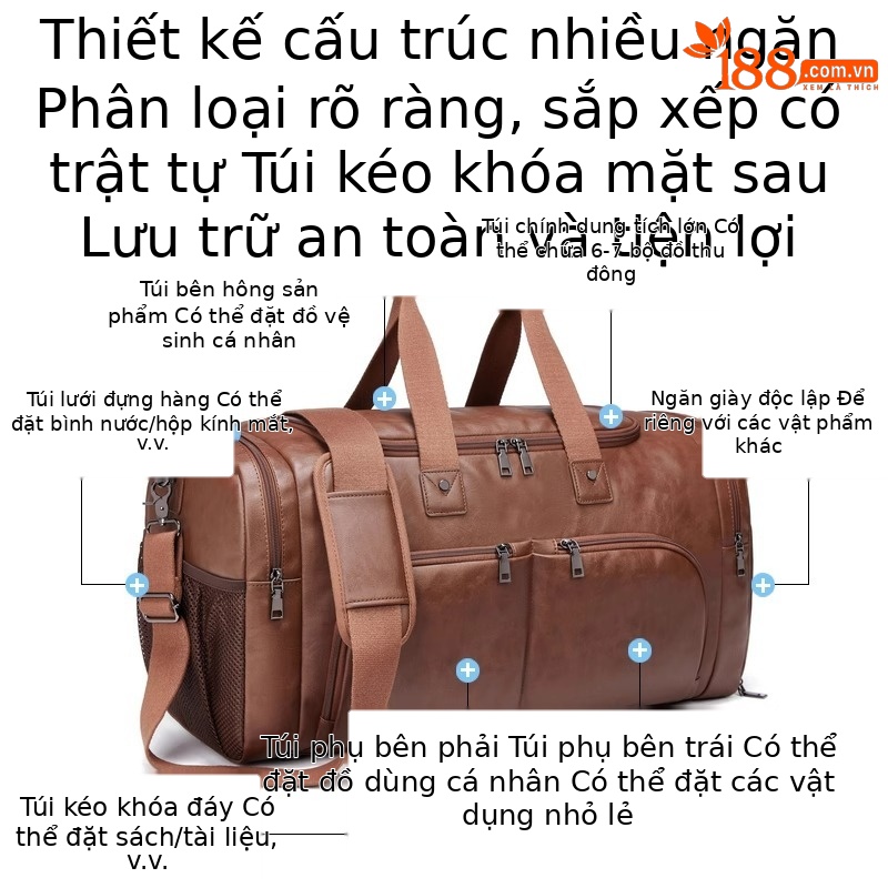 Túi thể thao xách tay nam Emperor Paul ngăn khô ướt dung tích lớn đi công tác du lịch