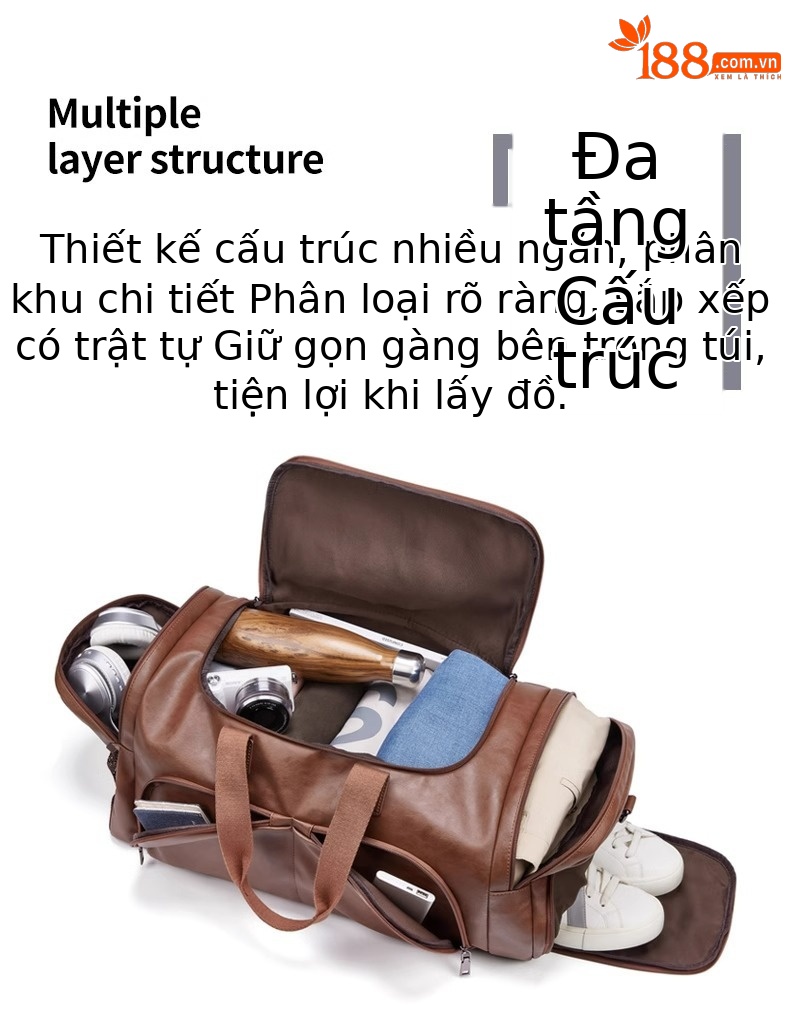 Túi thể thao xách tay nam Emperor Paul ngăn khô ướt dung tích lớn đi công tác du lịch chi tiết 3
