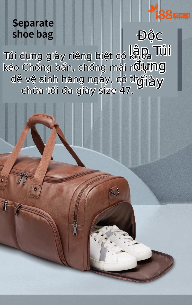 Túi thể thao xách tay nam Emperor Paul ngăn khô ướt dung tích lớn đi công tác du lịch chi tiết 9