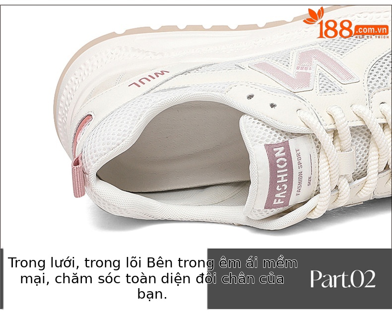 Giày sneaker nữ đế dày lưới thoáng khí mùa hè 2025 — JST 7150m Lưới đơn màu tím, Mạng đơn thẻ JST 7150m chi tiết 17
