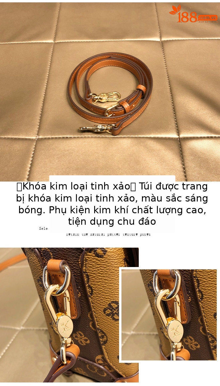 Túi xách tay da thật nữ dáng vuông nhỏ đeo chéo một vai — NK/màu ghép, NK/nâu, Ghép/đen, Giao hàng không kèm hộp quà chi tiết 6