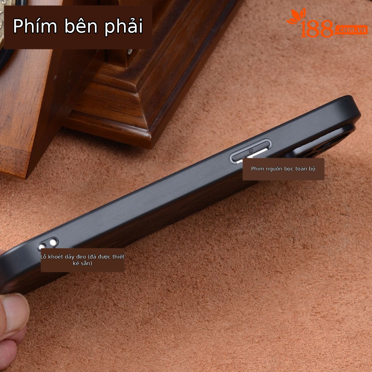 Ốp lưng da bò thật cao cấp cho iPhone 16 Pro Max, 15, 14, 13, 12 – kiểu dáng kinh doanh sang trọng — Đường màu đỏ đen và nhỏ, Đường màu xanh đen và nhỏ, Màu đen có vạch trắng nhỏ màu nâu, Đường trắng nhỏ màu đỏ và đen chi tiết 8