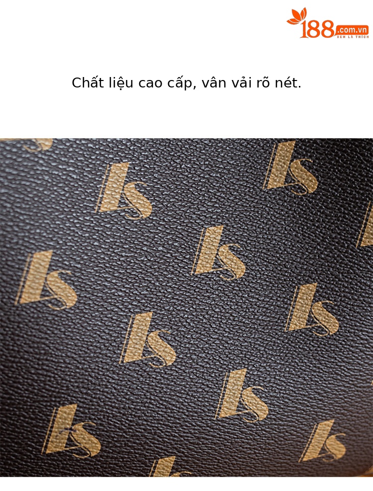 Túi đeo chéo nữ in họa tiết retro phong cách sang trọng — nâu chi tiết 3