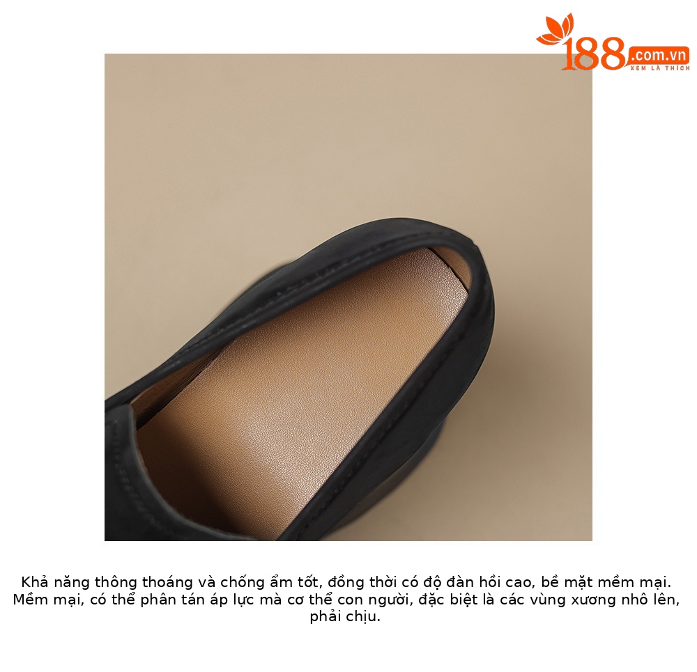 Giày loafer nữ đế xuồng họa tiết báo khóa kim loại tăng chiều cao — đen, nâu đen chi tiết 20