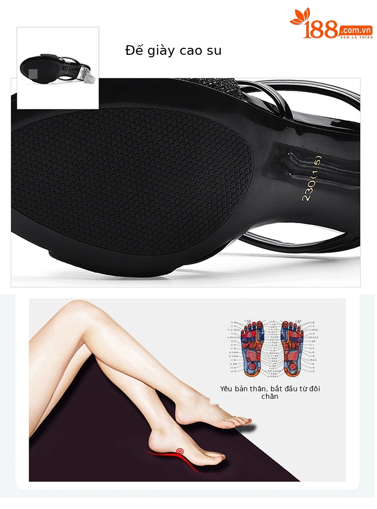 Sandal cao gót nữ hở mũi 7 cm, quai ngang mảnh, đế mềm, thiết kế 2 kiểu — L7062 [vàng] chiều cao gót 7CM, L7062 [Đen] Chiều cao gót 7CM chi tiết 17