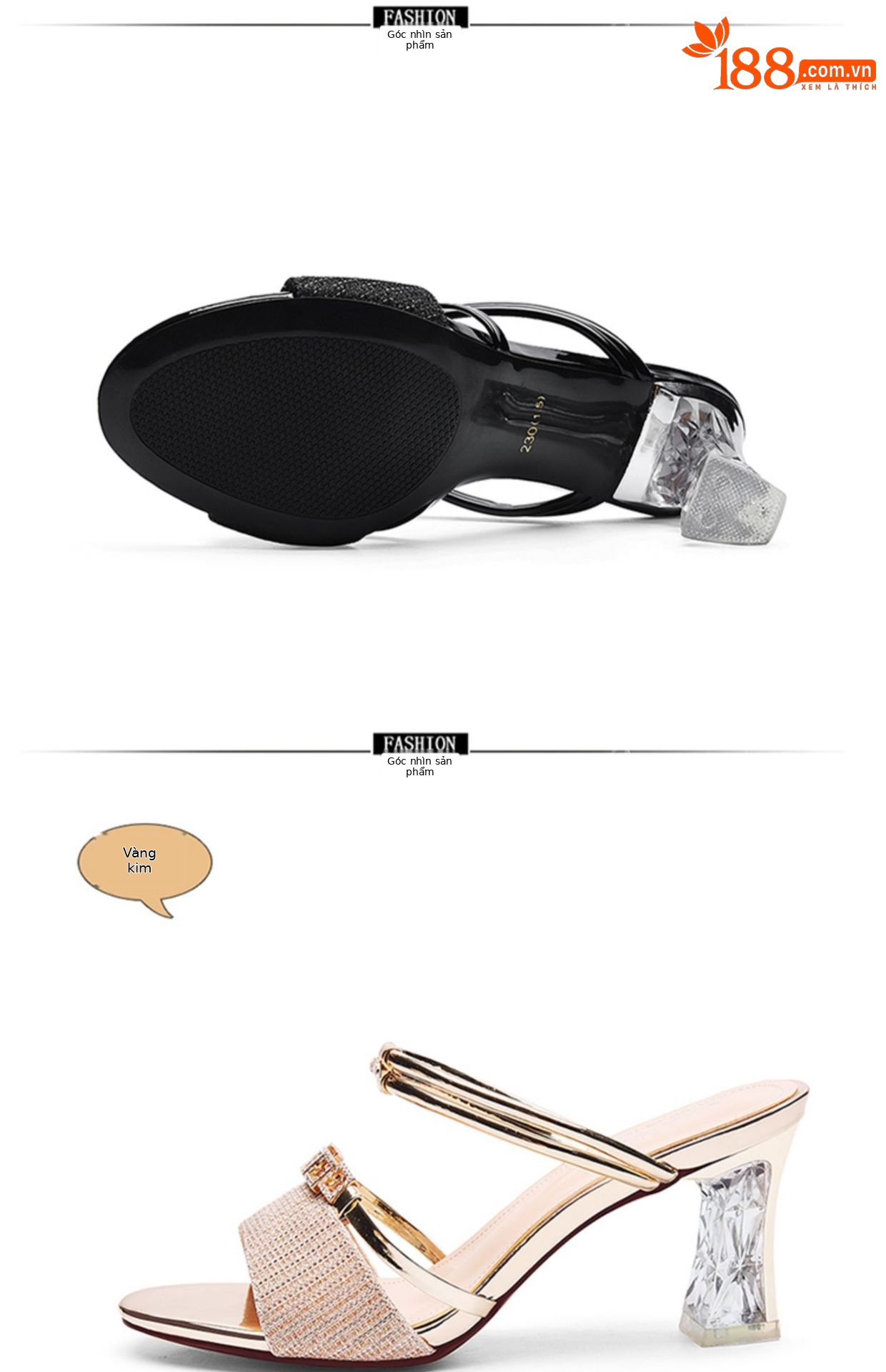 Sandal cao gót nữ hở mũi 7 cm, quai ngang mảnh, đế mềm, thiết kế 2 kiểu — L7062 [vàng] chiều cao gót 7CM, L7062 [Đen] Chiều cao gót 7CM chi tiết 19