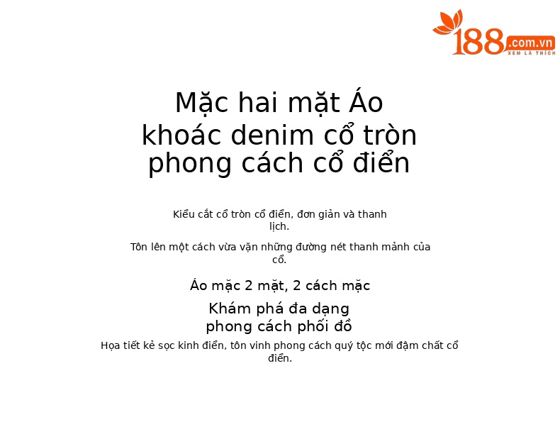 Áo khoác denim sọc hai mặt kiểu Chanel dáng rộng cho nữ — màu xanh chi tiết 3
