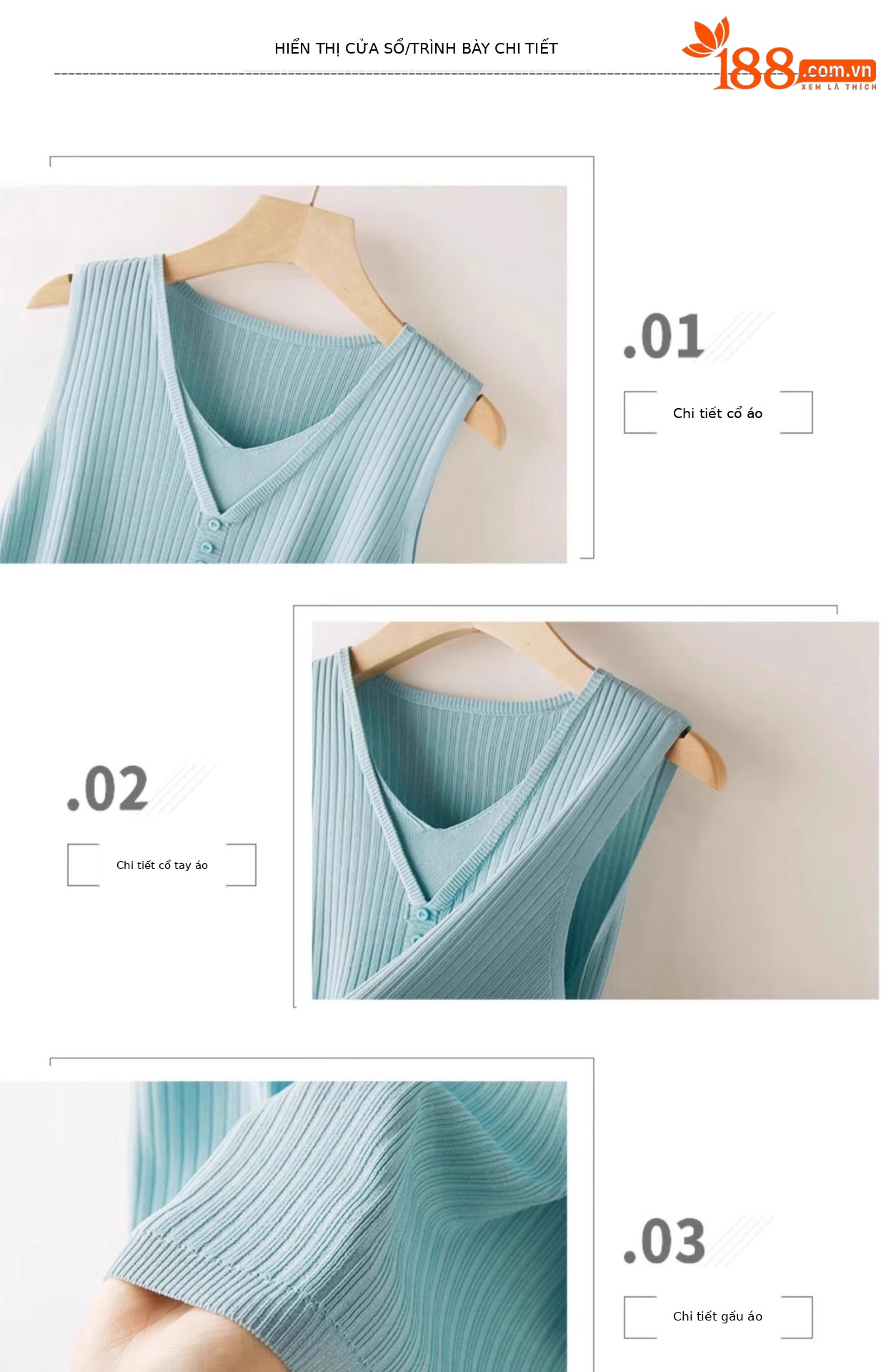 Áo hai dây dệt kim giả hai mảnh lụa băng nữ, mặc trong áo sơ mi hoặc blazer, không tay — Màu đen chi tiết 13