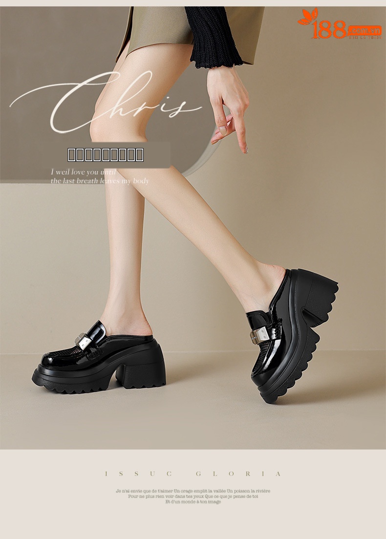 Giày mule cao gót 10 cm nữ mũi nhọn khoét lỗ lưới thoáng khí — Màu be, Màu đen chi tiết 1