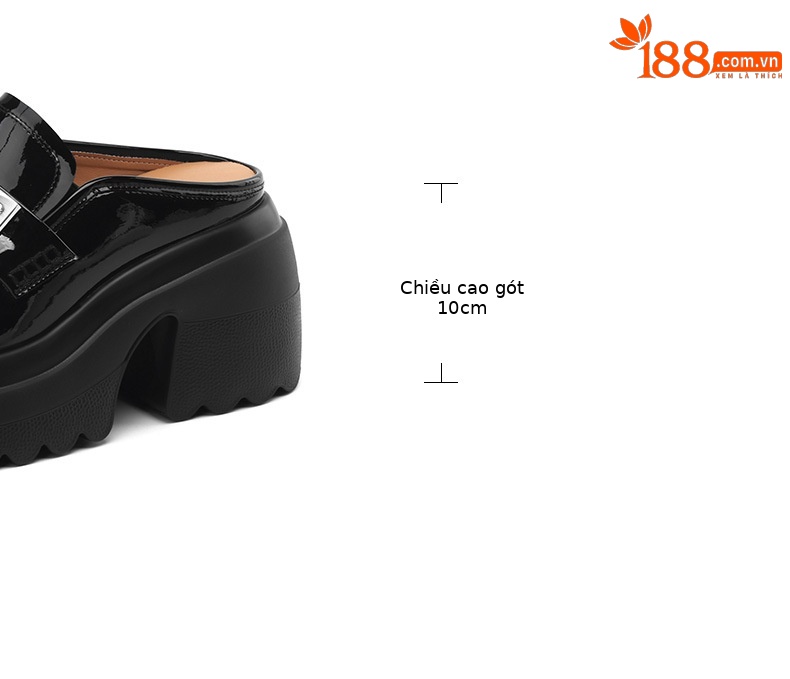 Giày mule cao gót 10 cm nữ mũi nhọn khoét lỗ lưới thoáng khí — Màu be, Màu đen chi tiết 3