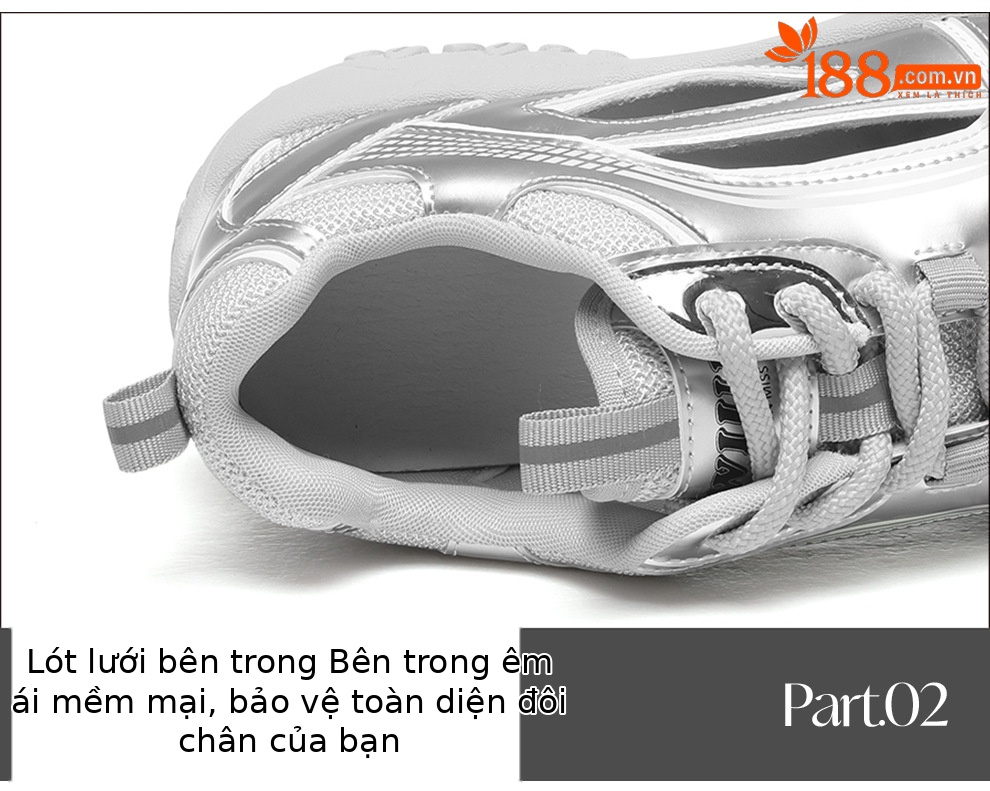Giày sneaker nữ lưới rỗng thoáng khí mùa hè 2025 — JST 7216m màu, JST 7216 bạc chi tiết 16