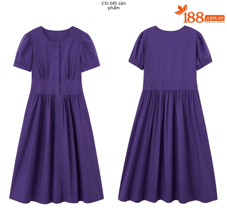 Đầm maxi nữ thắt eo dáng dài mùa hè 2025 cao cấp NI505 — Màu xanh navy, Màu tím chi tiết 36