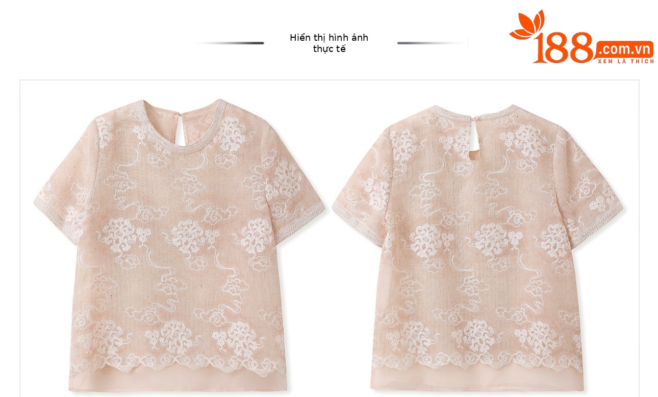 Bộ áo sơ mi và chân váy nữ phong cách Trung Hoa đính hạt cao cấp ZX N5065 — Màu mơ [áo], Màu hồng [áo] chi tiết 28