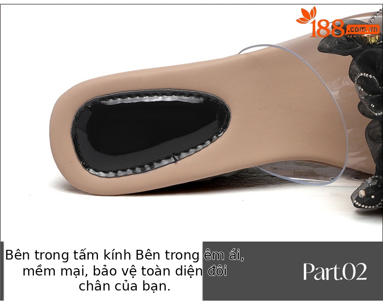 Dép sandal cao gót nữ quai ngang đế xuồng mùa hè 2025 — 7210m màu, 7210 đen chi tiết 3