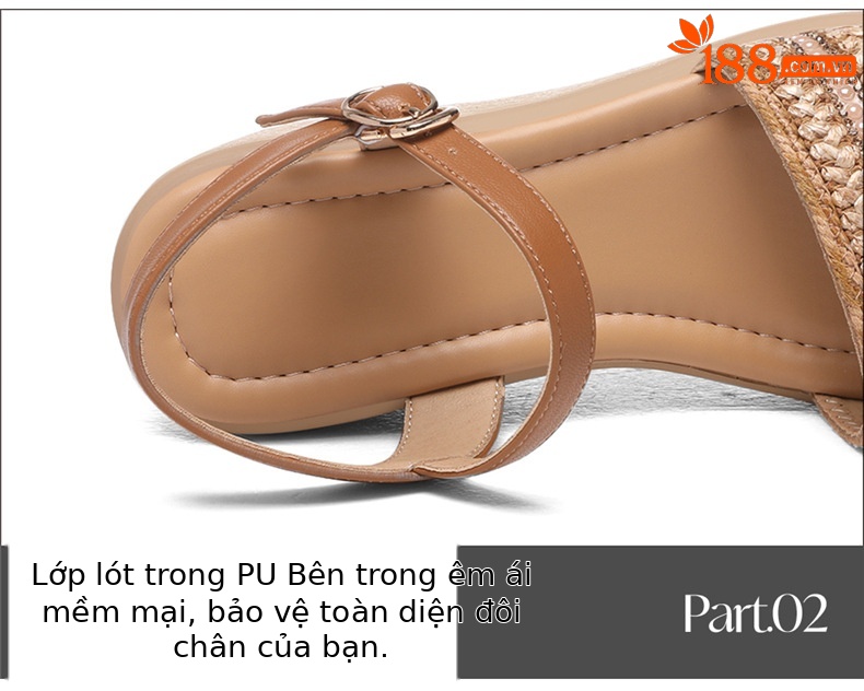 Dép sandal nữ gót tăng chiều cao đế dày phong cách retro dây đeo một dây mùa hè 2025 — JST 7224m màu Chiều cao gót 6.5, JST 1961 gót đen cao 5cm, JST 7196m màu Chiều cao gót 5.5, JST 7224 gót vàng cao 6.5 chi tiết 15