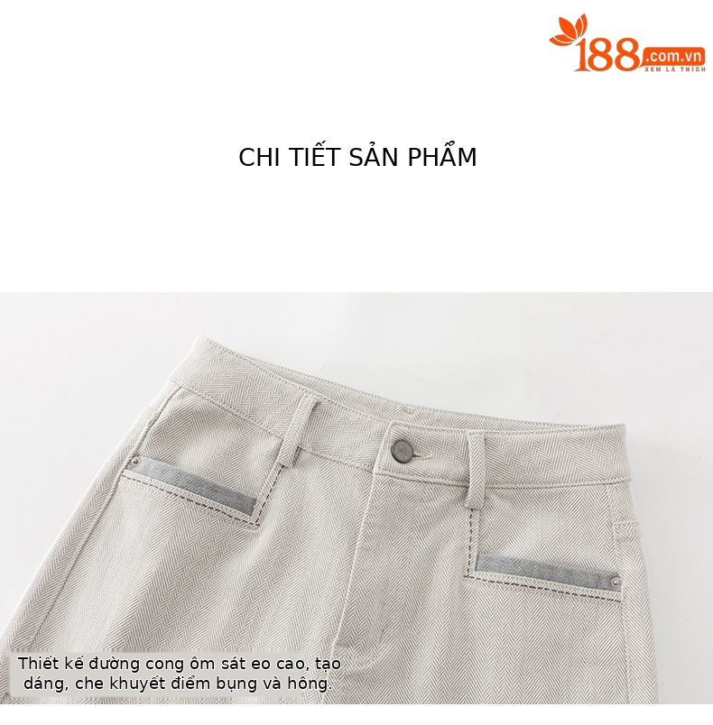 Quần jeans ống rộng chuông Xinge cạp cao dáng xòe nhẹ dài chấm đất — màu xám trắng chi tiết 15