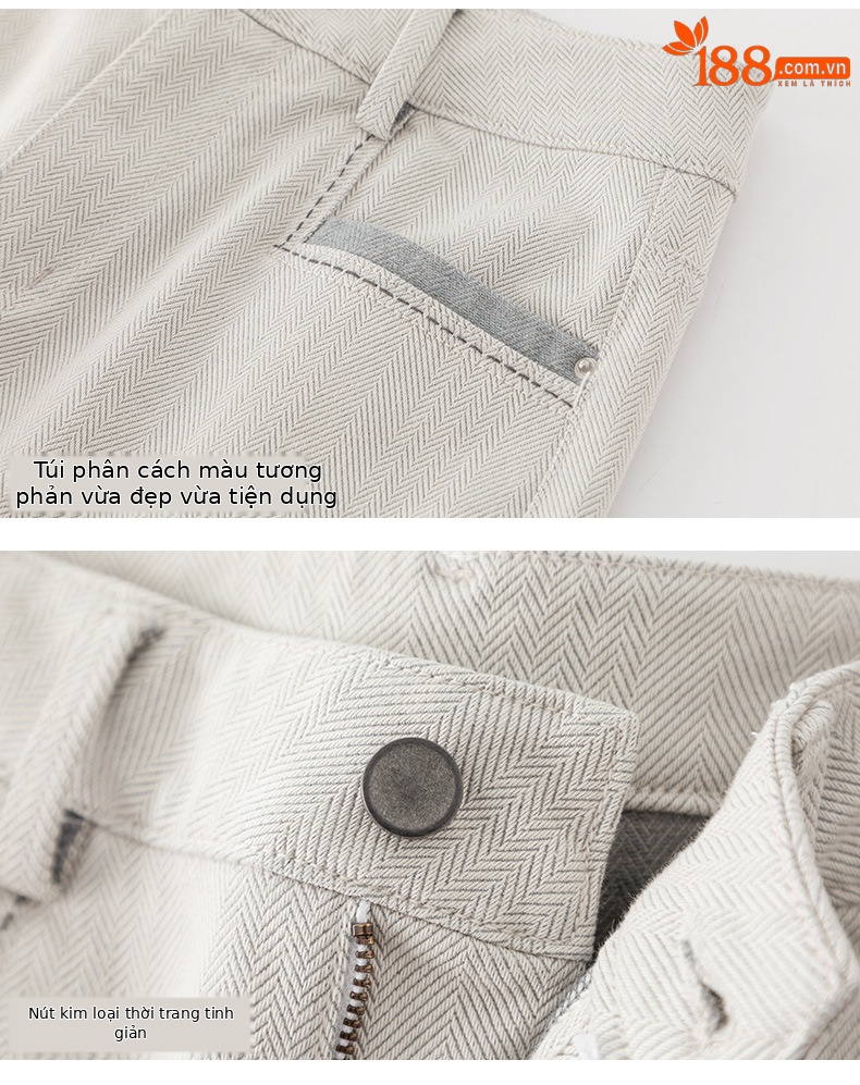 Quần jeans ống rộng chuông Xinge cạp cao dáng xòe nhẹ dài chấm đất — màu xám trắng chi tiết 16