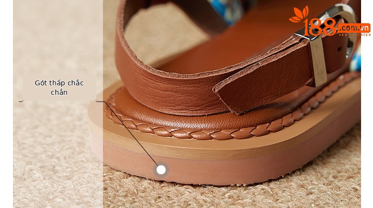 Dép sandal nữ quai ngang đế bằng da bò dệt phối màu, kiểu La Mã hở mũi — đen chi tiết 21