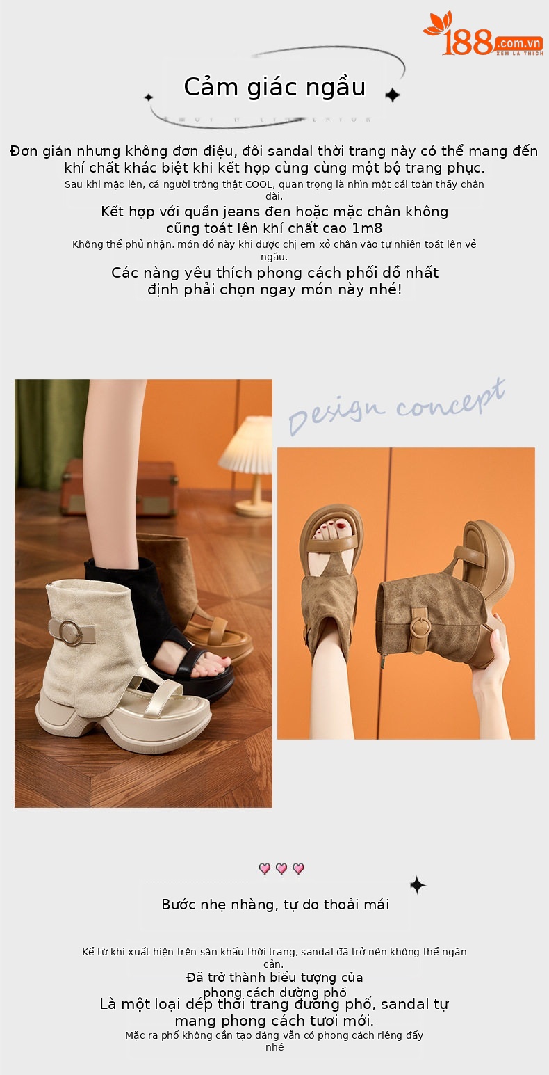Dép sandal nữ quai chữ V đơn giản mùa hè thoáng khí — Rượu vang đỏ, Đen, Màu caramel chi tiết 4