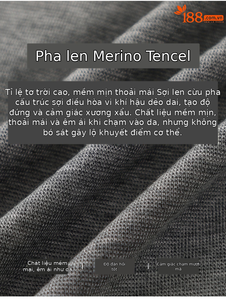 Áo thun giả hai mảnh nữ cổ tròn, chất len Tencel mỏng nhẹ, phối màu patchwork — đen chi tiết 6