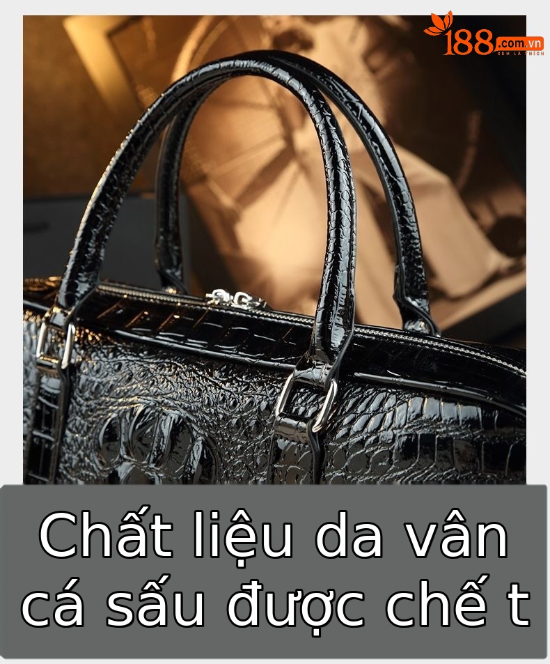 Cặp da nam họa tiết cá sấu kiểu dáng thời trang, đeo chéo, đi làm — Vòi nhỏ màu đen, Màu đen họa tiết cá sấu chi tiết 15