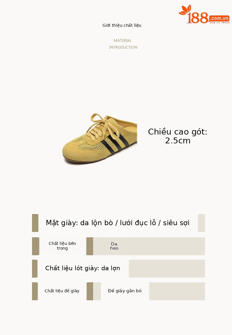 Giày tập nửa trượt kiểu Hàn Quốc cho nữ – mũi tròn bít, lưới thoáng, đế bệt, phong cách thể thao — rượu vang đỏ chi tiết 4